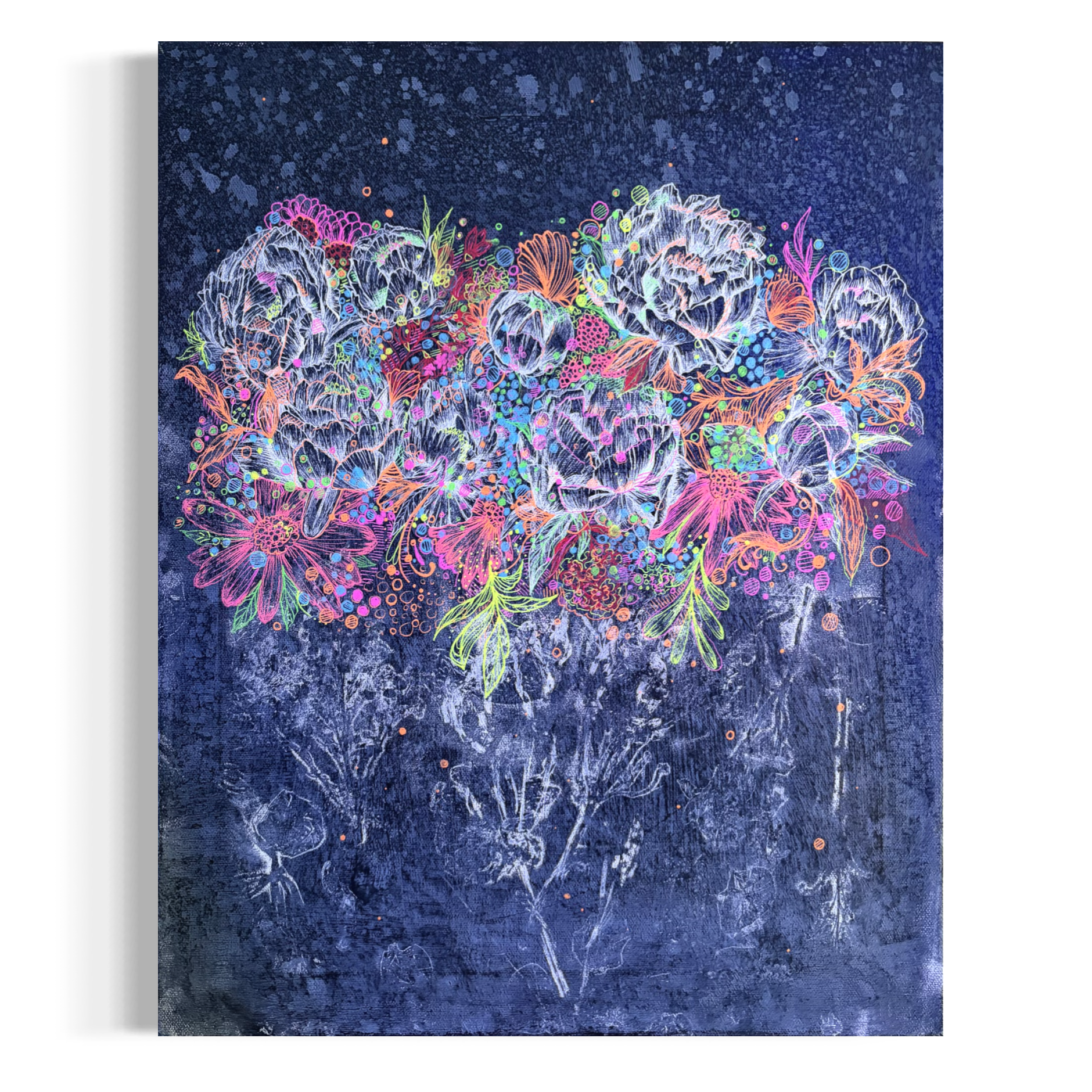 Neon Peonies